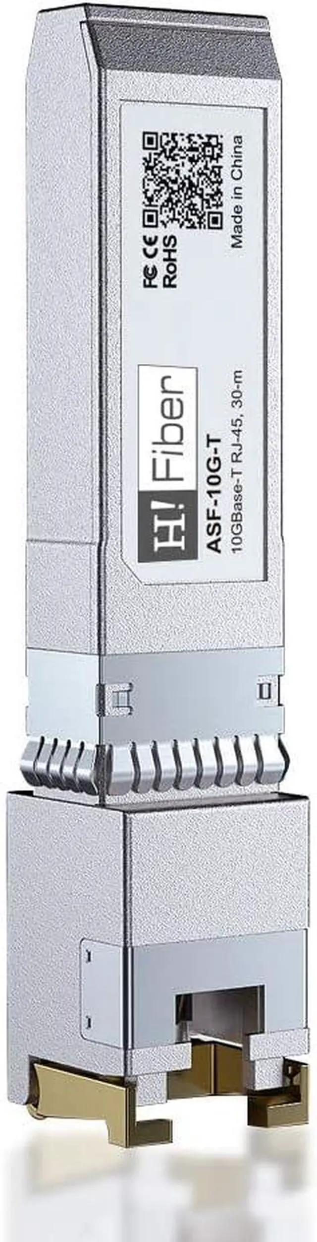 Alt view image 5 of 7 - H!Fiber 10Gb SFP+ to RJ45 Module, 10Gbase-T Ethernet SFP+ Copper Transceiver for Juniper Networks EX-SFP-10GE-T, MikroTik, Ubiquiti, Unifi, Netgear, QNAP, D-Link and More, Cat6a/Cat7,30m (98ft)