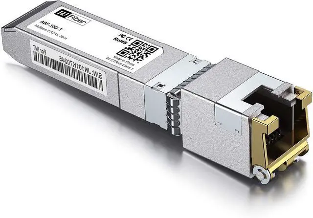 Alt view image 7 of 7 - H!Fiber 10Gb SFP+ to RJ45 Module, 10Gbase-T Ethernet SFP+ Copper Transceiver for Juniper Networks EX-SFP-10GE-T, MikroTik, Ubiquiti, Unifi, Netgear, QNAP, D-Link and More, Cat6a/Cat7,30m (98ft)