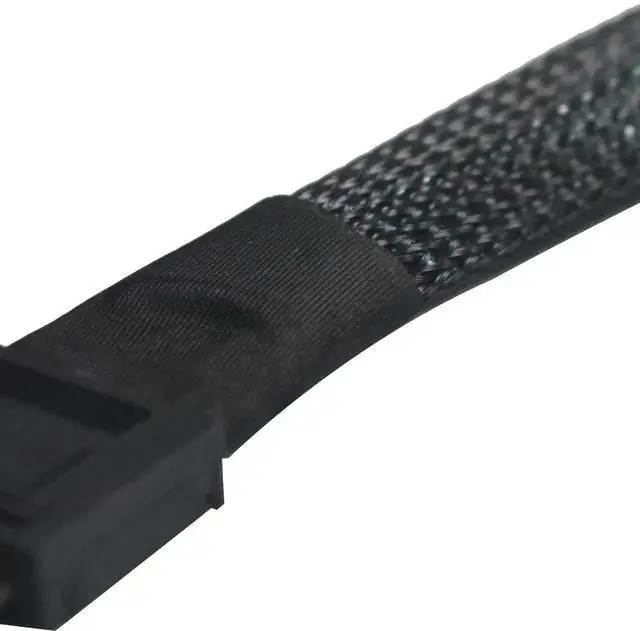 Alt view image 4 of 5 - Vszerda PCIe 4.0 Oculink SFF-8611 8X to 2 SFF-8639 U.2 NVMe SSD Cable with 15 Pin SATA Power, 1.6ft (50cm)