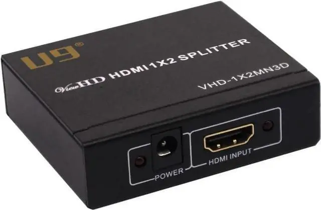 Main image of 2 Port 1x2 Powered HDMI 1 in 2 Out Mini Splitter for 1080P & 3D | Model: VHD-1X2MN3D