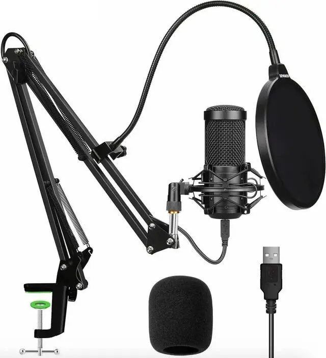 Alt view image 7 of 7 - Aokeo Professional USB Streaming Podcast PC Condenser Microphone With Stand+Pop