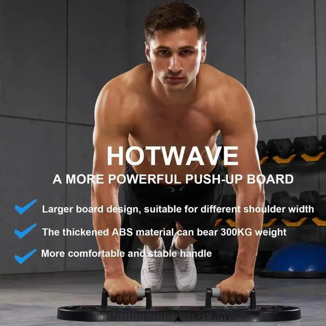 Alt view image 6 of 6 - HOTWAVE Push Up Board Fitness, Portable Foldable 20 in 1 Push Up Bar at Home Gym, Pushup Handles for Floor. Professional Strength Training Equipment For Man and Women,Patent Pending