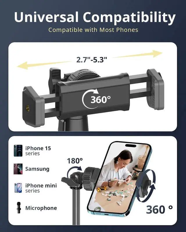 Alt view image 4 of 6 - UBeesize 12'' Selfie Ring Light with 62 Tripod Stand for Video Recording, Live Streaming(YouTube, Instagram, TIK Tok), Compatible with Phones, Cameras and Webcams