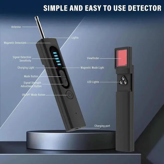 Alt view image 6 of 6 - Hidden Camera Detectors, Camera Detector, 3-in-1 Hidden Camera Detector, Safeguard Your Travel, Protect Your Privacy in All aspects (Black)