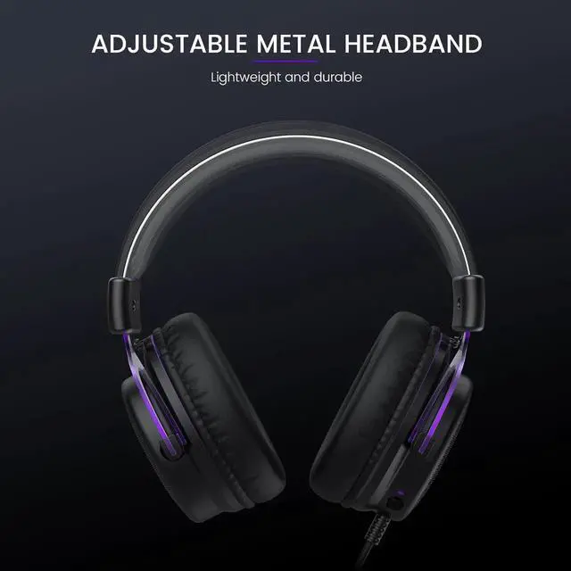 Main image of EKSA E900 Headset with Microphone for PC, PS4,PS5, Xbox - Detachable Noise Canceling Mic, 3D Surround Sound, Wired Headphone for Gaming, Computer, Laptop, 3.5MM Jack