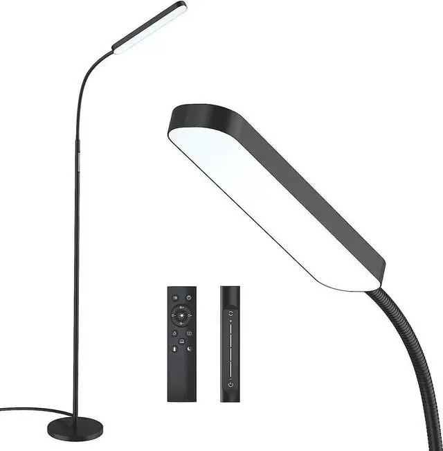 Main image of Wio-Mio Floor Lamp, 15w/1000lm Bright LED Floor Lamp with Stepless Adjustable 3000K-6000K Colors and Dimmer, Remote and Touch Control, Adjustable Gooseneck Floor Lamp for Living Room