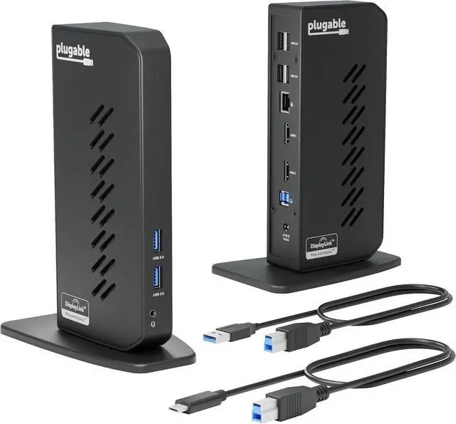 Main image of Dual 1080p HDMI Universal Docking Station for USB-C & USB 3.0 Laptop, 10 Ports, Windows/ChromeOS Plug & Play, macOS Driver Required (UD-3900Z)