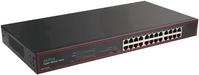 Alt view image 4 of 5 - Gigabit Network Switch 24 Port Network adapter 10/100/1000Mbps VLAN Network switch 1000M switch