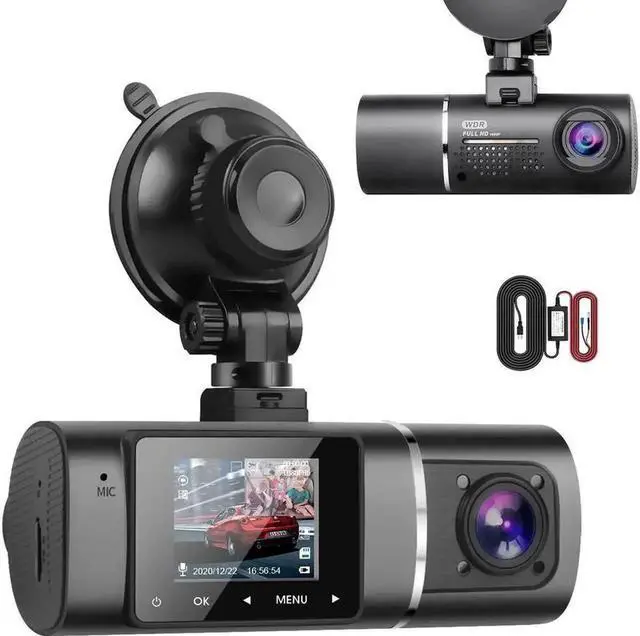 Alt view image 3 of 7 - Aomoproing Dual Dash Cam Hardwire Kit Included FHD 1080p+1080p Front Inside Cabin Car Camera Driving Recorder with Infrared Night Vision WDR G-Sensor Parking Monitor Loop Recording for Taxi Rideshare