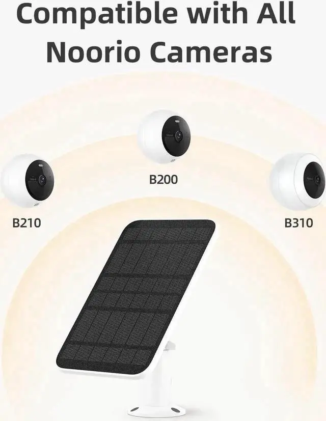 Alt view image 2 of 6 - 3W Portable Solar Panel for Security Camera Outdoor Wireless (Compatible with B200 Series) - Solar Battery Camera Charger with 10ft Cable Not for CD200/CF200 Cameras