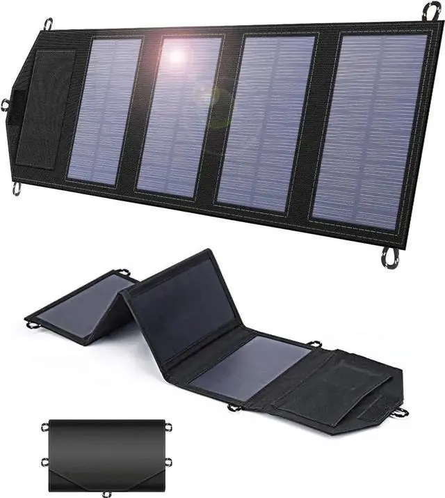 Main image of 35W Portable Solar Panel Foldable Solar Charger with 5V/3A USB Suitable for Mobile Phones Tablets and Power Banks Suitable for RVs Backpacks and Hiking Trips