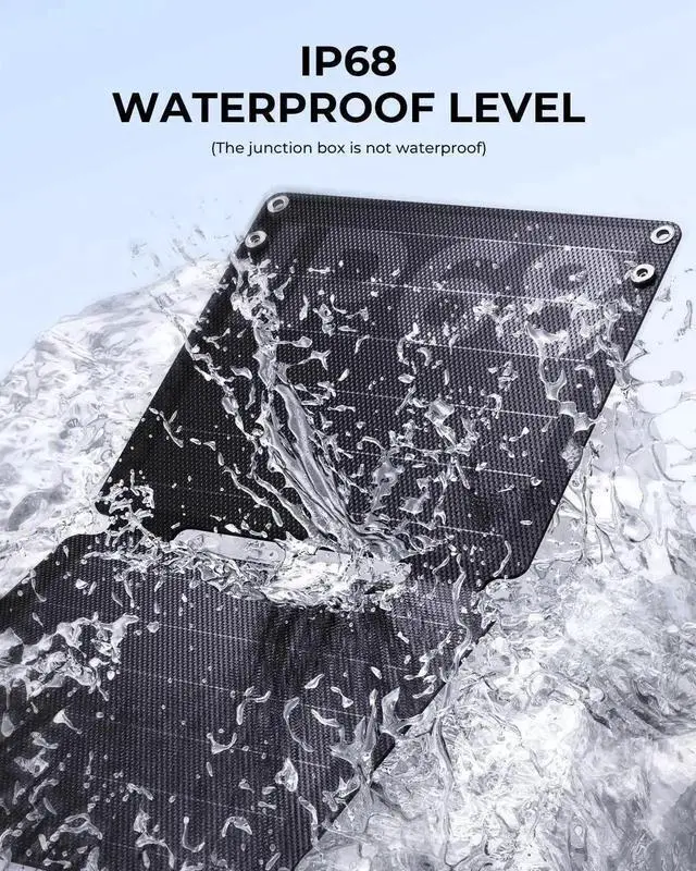 Alt view image 2 of 7 - 21W Solar Panel Charger SolarPowa 20 Portable Solar Charger with USB-A/USB-C Ports IP68 Waterproof High-Efficiency Lightweight Foldable Solar Panels for Phones Tablets Camping Backpacking