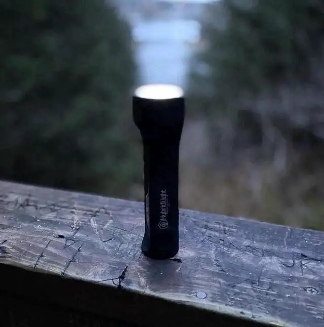 Alt view image 2 of 7 - Journey 300 Solar LED Waterproof Flashlight with USB Phone Charger Black