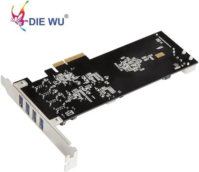 Alt view image 4 of 5 - 20G PCI Express 4 channel Full speed USB3.0 Expansion card Add on card with NEC for PC Computer Desktop TXB058