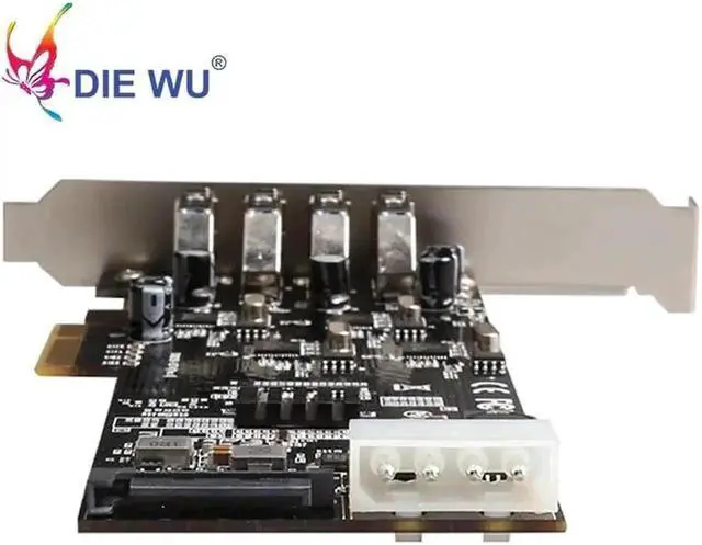 Alt view image 3 of 5 - 20G PCI Express 4 channel Full speed USB3.0 Expansion card Add on card with NEC for PC Computer Desktop TXB058
