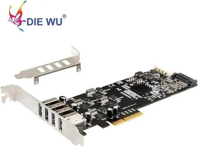 Main image of 20G PCI Express 4 channel Full speed USB3.0 Expansion card Add on card with NEC for PC Computer Desktop TXB058