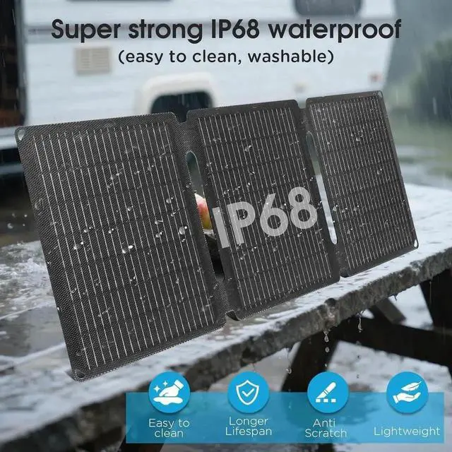 Alt view image 7 of 7 - 35w Solar Charger Fast Charging Cell Phone Battery Charger Portable Generator for Camping Waterproof Dustproof Battery Pack Charger Portable