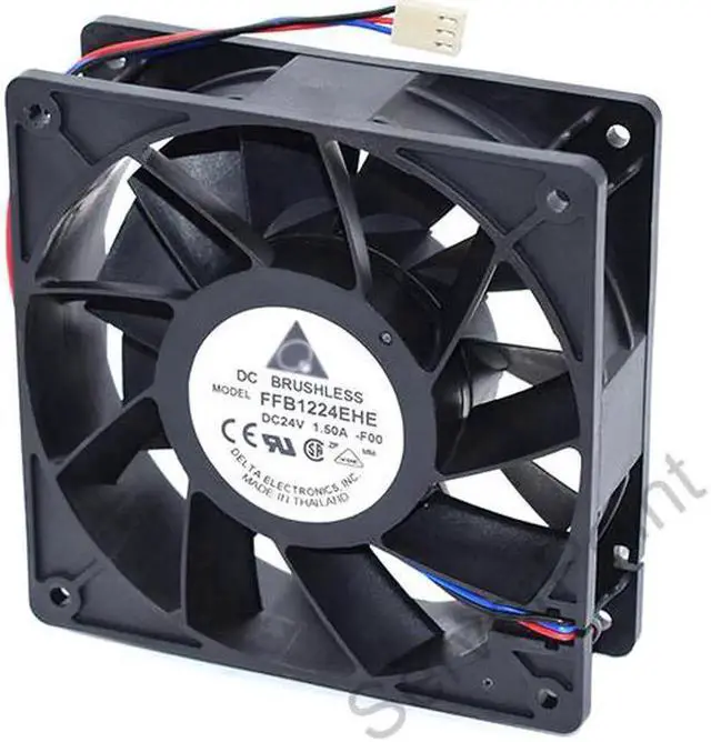 Alt view image 2 of 2 - FFB1224EHE-F00 DC 24V 1.50A 3- wire Server Square Strong Wind Cooling Fan