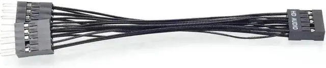 Alt view image 2 of 4 - Motherboard 9Pin HD Audio 1 to 2 Port Multiplier Y Splitter Extension Cable Desktop internal Male to Female cable 10cm