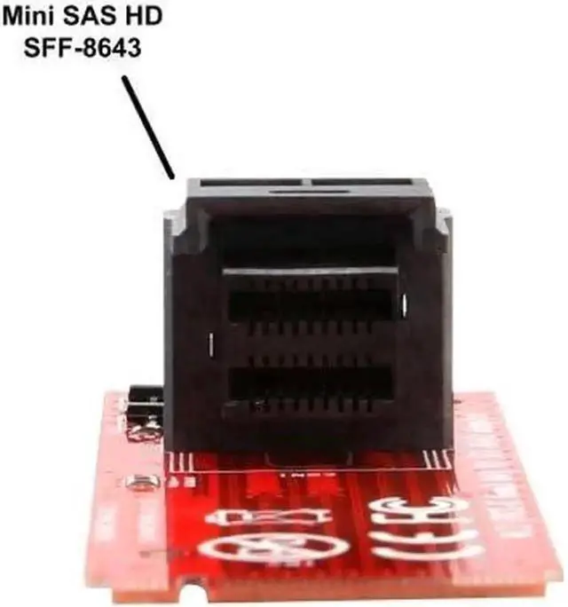 Alt view image 3 of 6 - M.2 Mini-SAS HD to U.2 Cable (SFF-8643 to SFF-8639) Connector for U.2 PCIe-NVMe SSD U2 U.2 Kit Cable Included SI-ADA40121