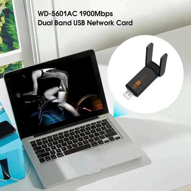 Alt view image 4 of 5 - JAENFONG Band 1900Mbps USB Wifi Adapter Wireless USB Adapter 802.11AC USB Ethernet PC Network Card Lan Wifi Dongle Receiver