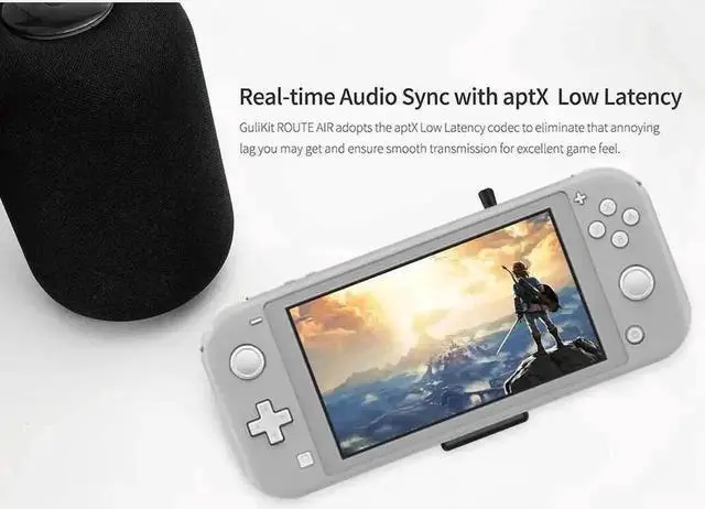 Alt view image 2 of 4 - NS07 Pro Route Air Bluetooth Wireless Audio Adapter Transmitter Support Voice Chat USB C Adapter For Nintendo Switch PS4