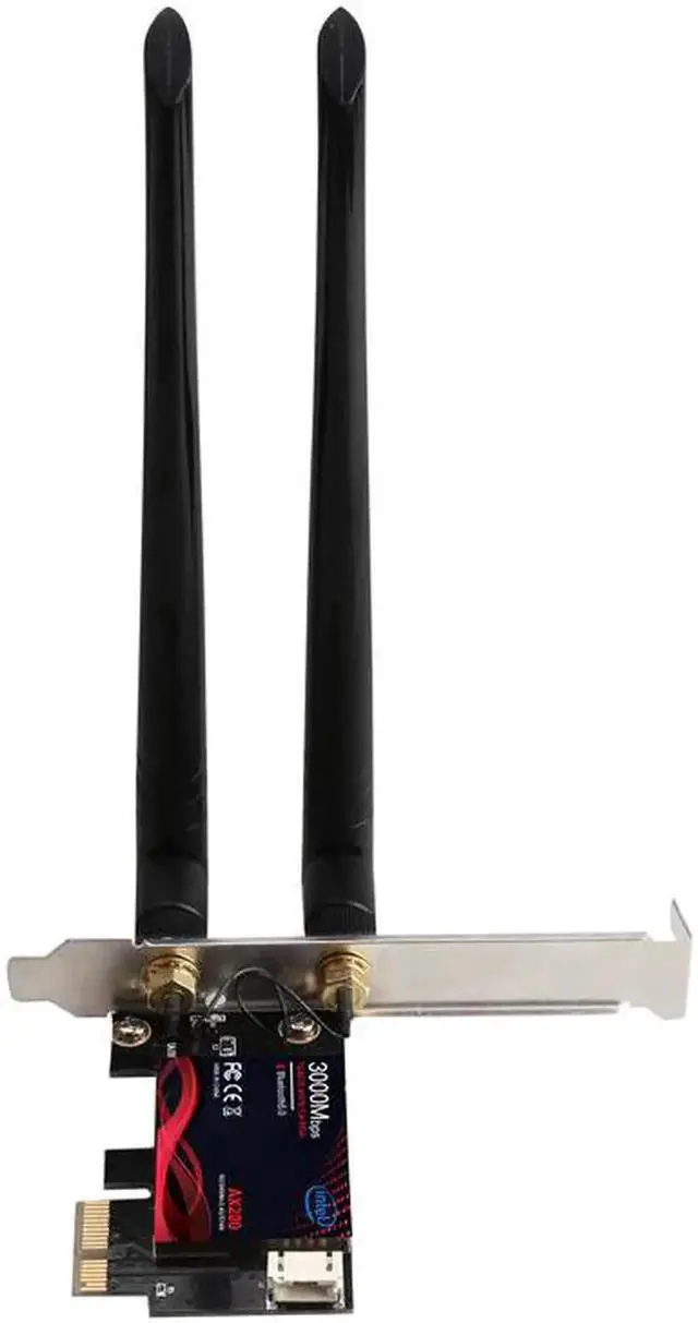 Alt view image 2 of 5 - 2.4G/5G 3000Mbps Wireless Network Card PCIE Wifi Adapter For Desktop PC With WiFi 6 AX200 Bluetooth 5.0 802.11ax