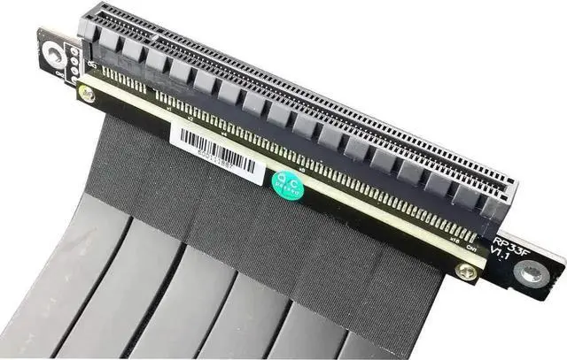 Alt view image 3 of 3 - PCI-E X16 to 16X 3.0 Male to Female Riser Extension Cable Graphics Card Computer Chassis PCI Express Extender Ribbon 128G/Bps (R33SR 20CM)