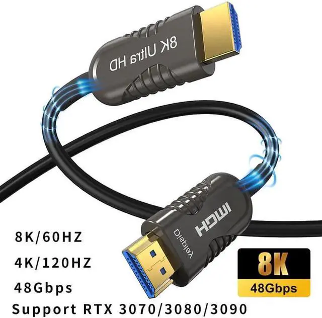 Main image of 8K Fiber Optic HDMI 2.1 Cable 65ft,8K HDMI Cable 48Gbps,High Speed HDMI Cable,4K@120Hz 8K@60Hz HDMI Cord Compatible with Roku TV PS5 HDTV Blu-ray Xbox PS4 PS5