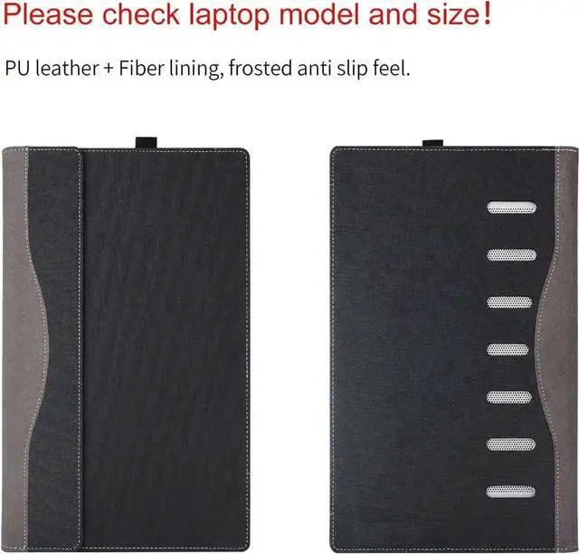 Alt view image 7 of 7 - Laptop Cover Case for 14 inch Lenovo Thinkpad X1 Carbon Gen 12 & ThinkPad X1 2-in-1 Gen 9, PU Leather Protective Sleeve Bag with Heat Dissipation Bracket, Pencil Holder