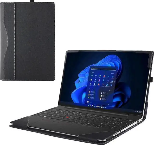 Main image of Laptop Cover Case for 14 inch Lenovo Thinkpad X1 Carbon Gen 12 & ThinkPad X1 2-in-1 Gen 9, PU Leather Protective Sleeve Bag with Heat Dissipation Bracket, Pencil Holder