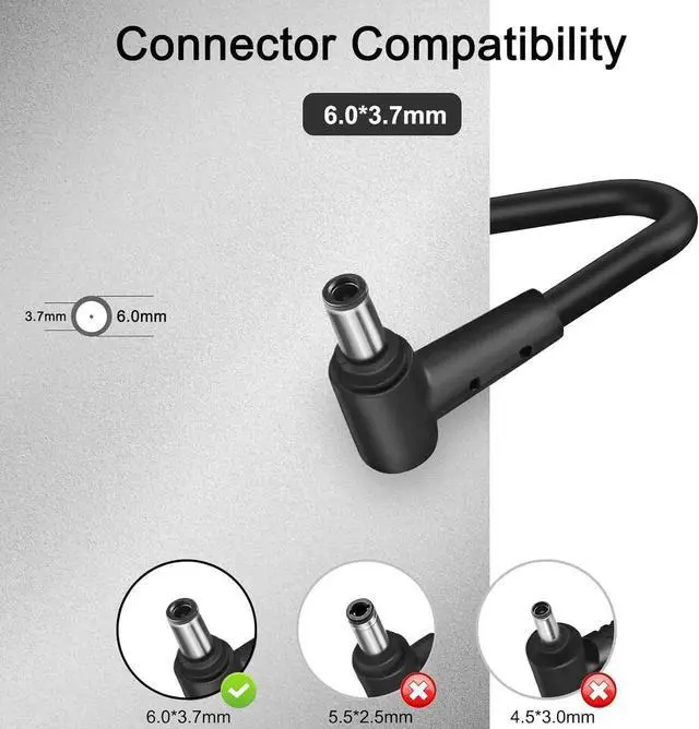 Alt view image 3 of 7 - 330W Laptop Charger for Asus ROG Strix G16 G18 G614JZR G614JZ G814JZR G814JZ G834JY G634JZ G634JY G733PZ G733PY Laptop Charger A21-330P1A A22-330P1A rog 330w dc Adapter