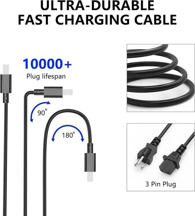 Alt view image 5 of 6 - 180W AC Charger for Asus ROG Zephyrus G14 2024 GA403 GA403U GA403UI GA403UV GA403UU ADP-180TB K Laptop Power Supply Adapter
