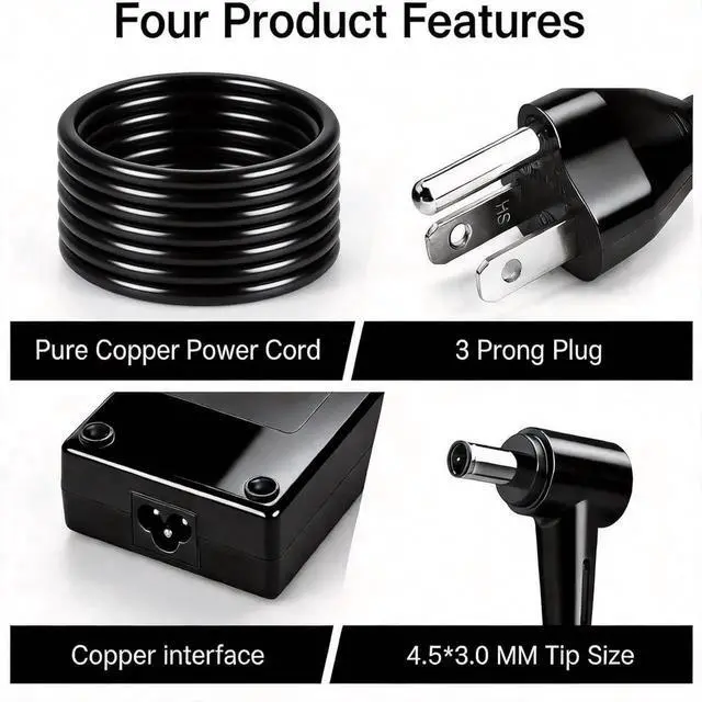 Alt view image 6 of 6 - 180W Laptop Charger Fit for MSI Katana GF66 GF76 Pulse GL66 GL76 Creator M16 Stealth 15M Crosshair Sword 15 17 A17-180P4B 20V 9A Power Adapter Supply Cord 4.5x3.0mm Tip