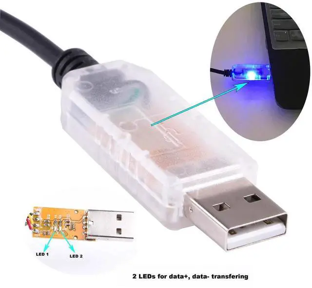 Alt view image 5 of 5 - Suamdoen ACS380 ABB Driver Cable USB RS485 Serial Adapter Modbus Communication Cable for ABB Oy BCBL-01