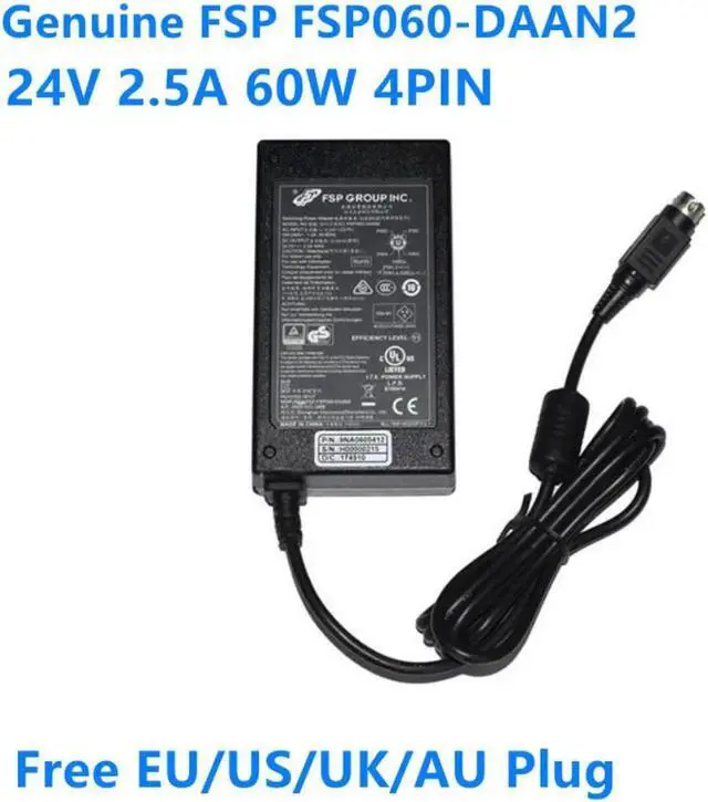 Main image of FSP FSP060-DAAN2 24V 2.5A 60W AC Adapter Charger For FSP H00000901 HU10142-16137 4Pin Laptop Power Supply Adapter