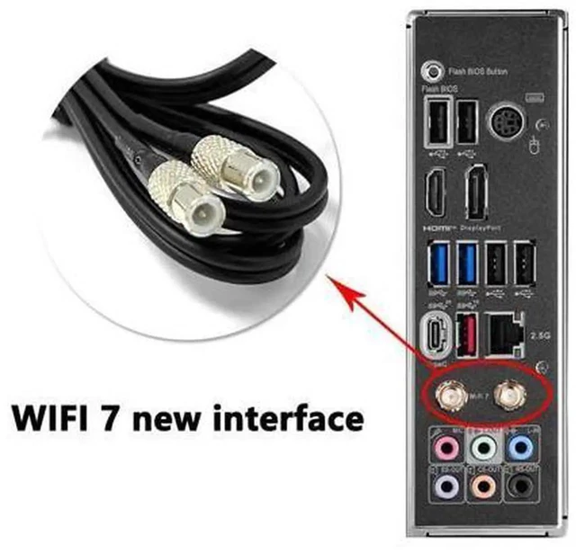 Alt view image 3 of 5 - WiFi 7 Antenna 2.4/5/6GHz for MSI MAG X870 X870E B860 B850 Z890 Z790 TOMAHAWK/B850M B860M Mortar WiFi,MEG Z890 GODLIKE/ACE,Z790 GODLIKE MAX,X870E,MPG Z890 Z790 X870E WiFi 7 Gaming Motherboard Antenna
