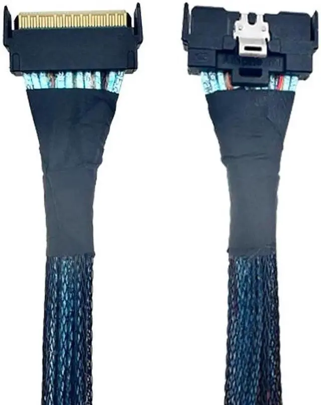 Alt view image 2 of 3 - Amphenol MCIO 8X STR to 2* U.2(SFF 8639) Cable 0.75M