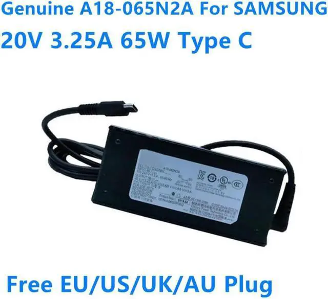 Alt view image 2 of 2 - A18-065N2A 20V 3.25A 65W Type C AC Adapter For Samsung PD-65ABH 15V 3A 9V 3A 5V 3A Smart Laptop Power Supply Charger