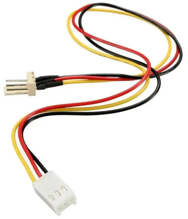 Alt view image 3 of 5 - 10Pcs/Lot PC Fan Power Extension Cable 12V 3-Pin Male to 3pin Female Fan Power Extension Lengthen Cable for Cooling Fan