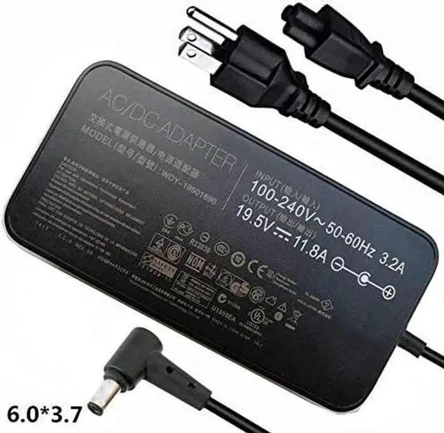 Alt view image 6 of 6 - Original 19.5V 11.8A 230W AC Charger Compatible for Asus ROG Zephyrus S GX701GX GX701GW GX701GV ROG Strix Scar II GL704GM-DH74 GL703GM-DS74 ADP-230GB B A17-180P1A Gaming Laptop with US Cable..