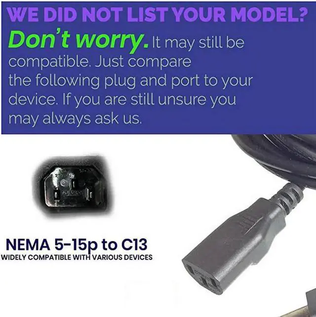 Alt view image 3 of 3 - 15Ft Long USB Printer Cable AC Power Cord Compatible with for Brother MFC-7860DW MFC-9970CDW MFC-9130CW MFC-9340CDW MFC-L5700DW