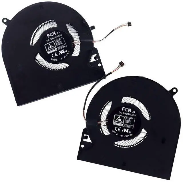 Alt view image 4 of 5 - Deal4GO CPU Cooling Fan w/GPU Fan Set Replacement for Razer Blade 15 RZ09 RZ09-0370 RZ09-0368 RZ09-0367 RZ09-02886 Black DFS5K123043635 0