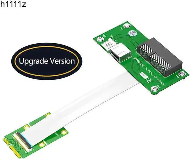 Main image of Mini PCI-E to PCI Express X4 Slot + USB 2.0 Riser Board with FPC Extension Cable 4Pin Power Magnetic Pad Horizontal Installation