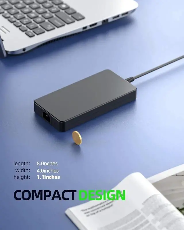 Alt view image 4 of 6 - 230W 7.4mm Tip Charger Fit for HP Zbook 15 G1 G2 17 G2, Omen 17 Omen X 2S 15, 925141-850 L58062-001 TPN-LA10 TPN-DA12 Power Supply Cord Adapter (Safety Certified by UL)