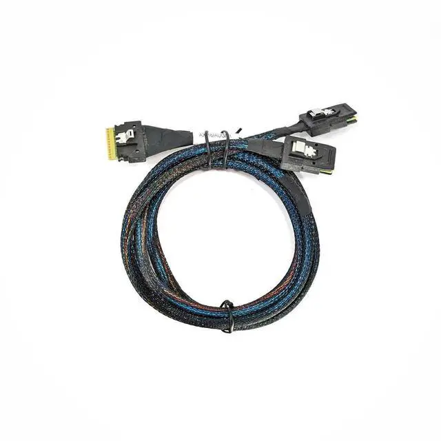 Alt view image 2 of 3 - Areca SlimSAS 8i SFF-8654 to 2x MiniSAS SFF-8087 Cable - 1 Meter