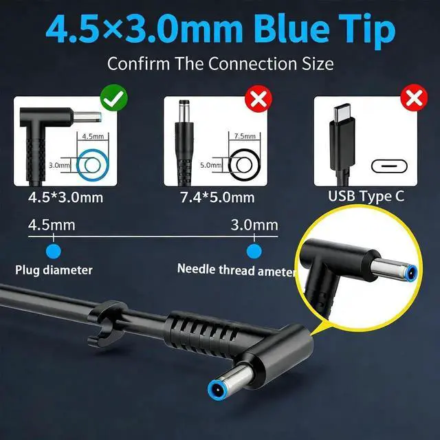 Alt view image 2 of 5 - Gaming Laptop Charger 230w 200w Replacement for Hp Omen 15 16 17 Transcend Victus 15 16 Pavilion Gaming/Envy/Zbook Fury 17 16 G9 g10 g8 Tpn-La10 M41303-001ac Power Cord Adapter (19.5v 11.8a)