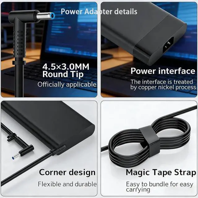 Alt view image 5 of 5 - Gaming Laptop Charger 230w 200w Replacement for Hp Omen 15 16 17 Transcend Victus 15 16 Pavilion Gaming/Envy/Zbook Fury 17 16 G9 g10 g8 Tpn-La10 M41303-001ac Power Cord Adapter (19.5v 11.8a)