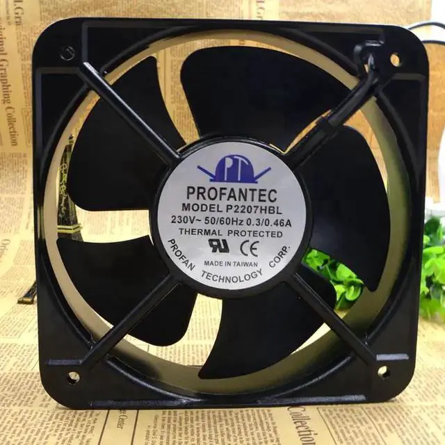 Alt view image 3 of 3 - Original Taiwan PROFANTEC P2207HBL AC220V 20572 20CM 0.3A fan