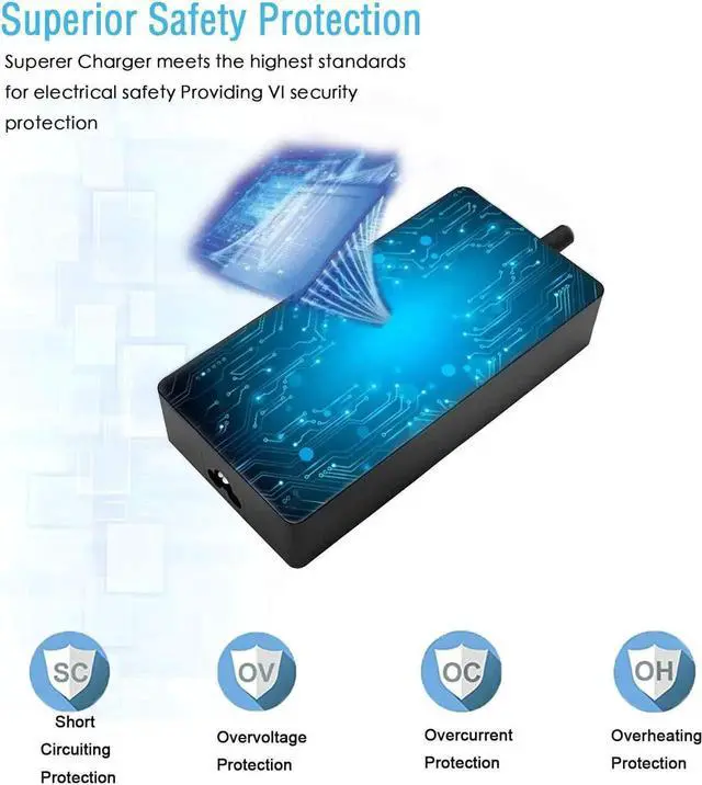 Alt view image 2 of 6 - 180W 150W 135W Charger Fit for MSI GL65 GL75 GL73 GL63 GE63 GE75 GE73 GE65 GP63 GP73 GP65 GP75 WE63 WE73 PE62 PE72 Raider Leopard Gaming Laptop AC Adapter Power Supply Cord